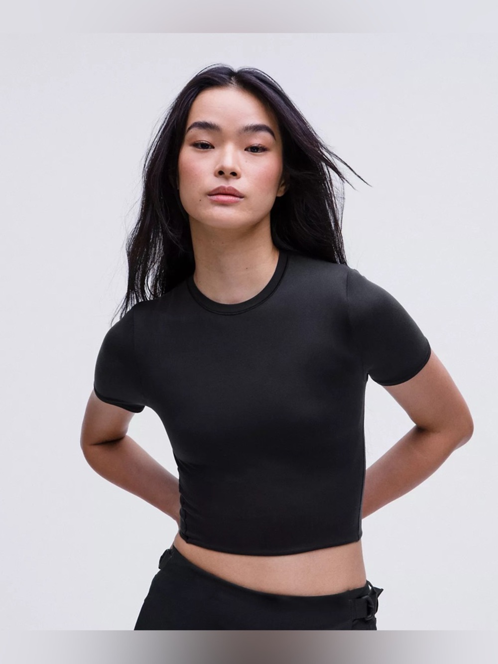 Lululemon Wundermost Ultra-Soft Nulu Crewneck Cropped T-Shirt